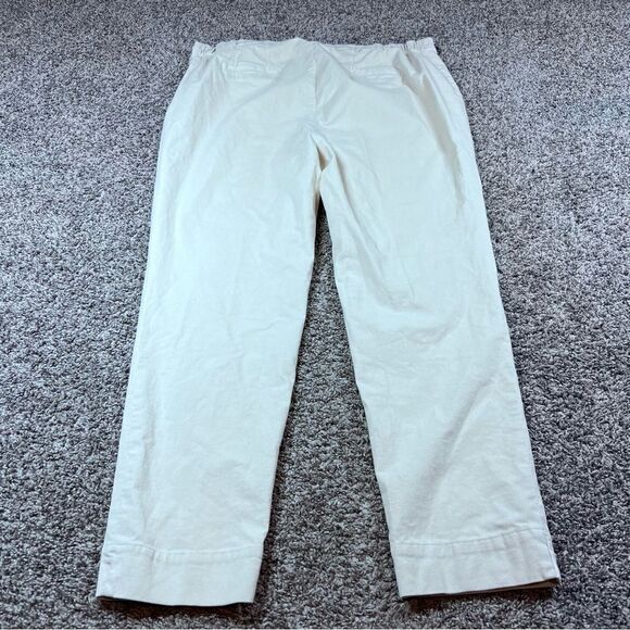 J Jill Pants Womens Cream Corduroy Stretch Waist Straight Leg Mid Rise Size 18 - Picture 8 of 8